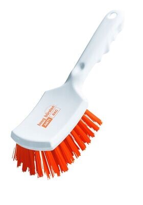 Anti Bac Stielbürste mit kurzem Griff, Polyester PBT orange