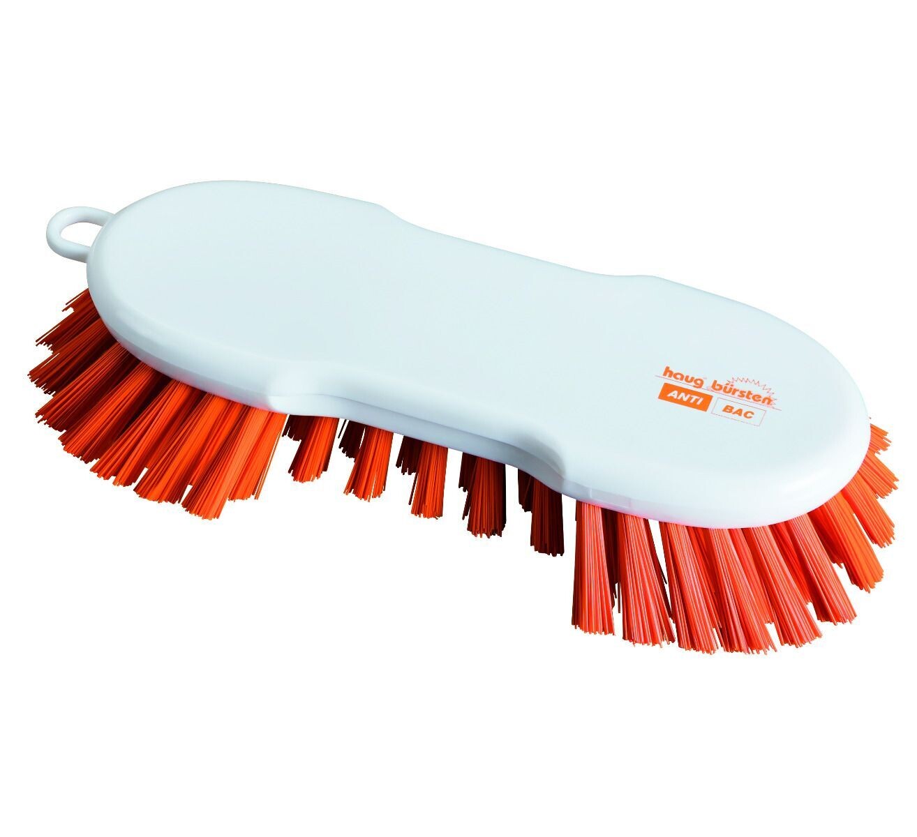 Anti Bac Waschbürste rund, mit Bart, Polyester PBT orange