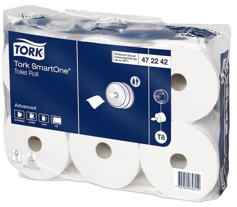 Tork WC -Gigant SmartOne 2lg. Tissue weiss
