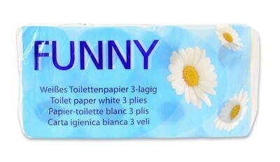 WC-Tissue 3lg. hochweiß, mit Motiv