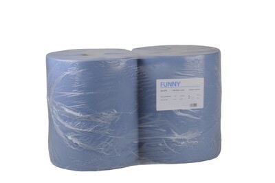 Industriepapierrollen Zellstoffpapier 2lg. blau, 1000 Blatt