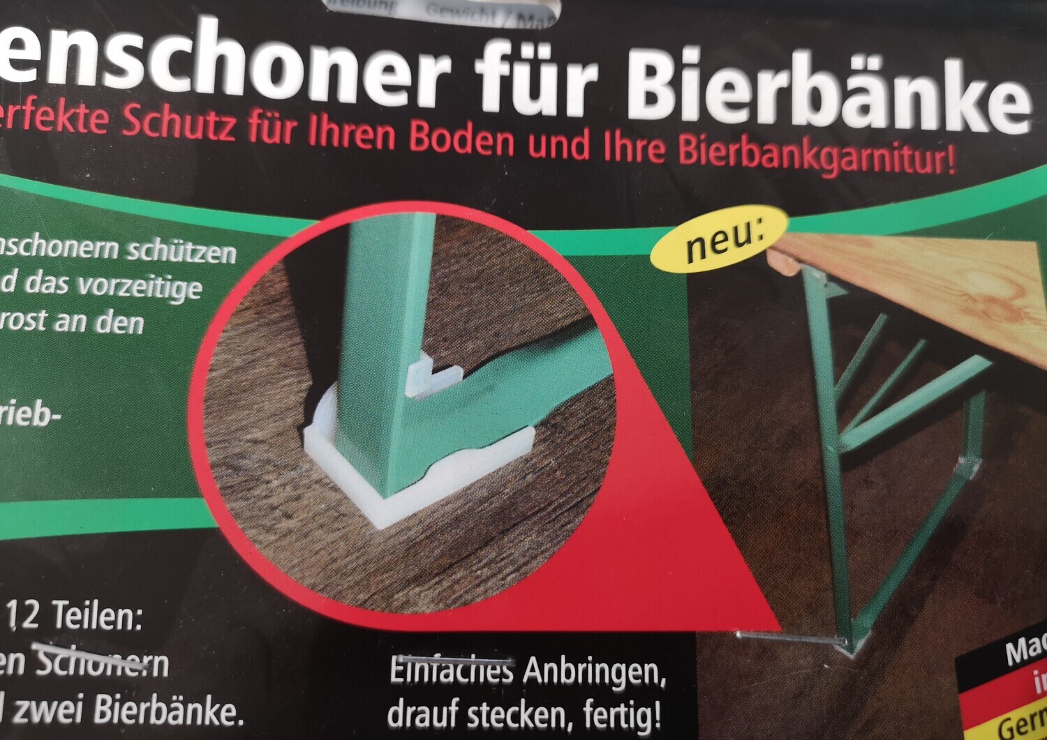 Bodenschoner für Biertischgarnituren