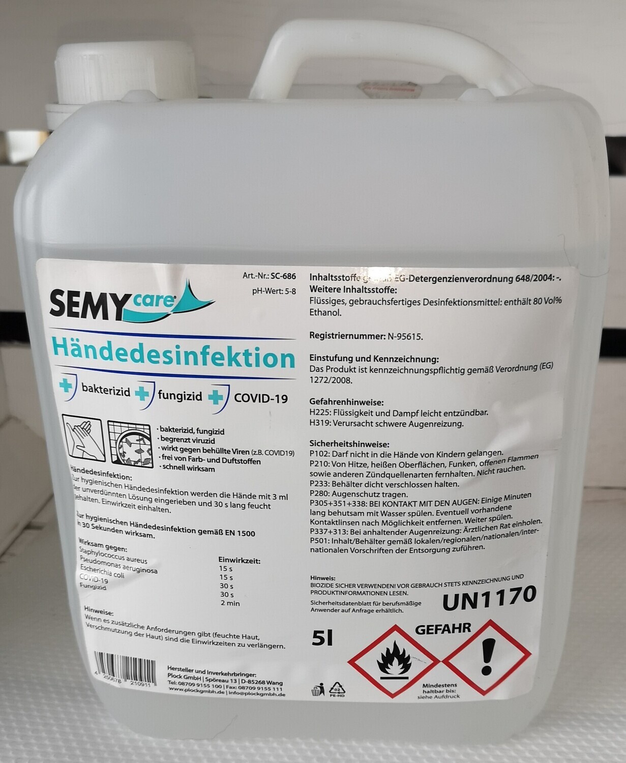 SEMYcare Händedesinfektion 5 L