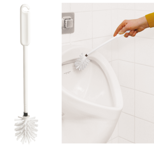 Urinalbürste, flexibler Bürstenkopf, Polyester PBT transparent