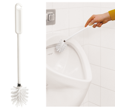 Urinalbürste, flexibler Bürstenkopf, Polyester PBT transparent