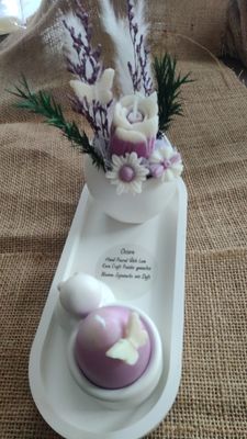 Osterstrauß Flieder mit Blütenhase und Duft