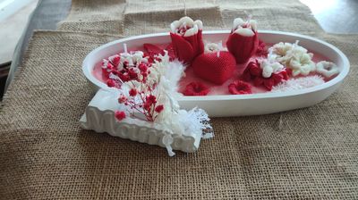 Mama die Beste rot/weiß mit Duft