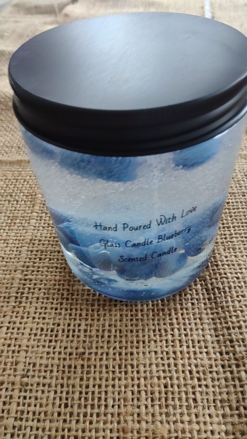 Glass Candle Blueberry mit Duft