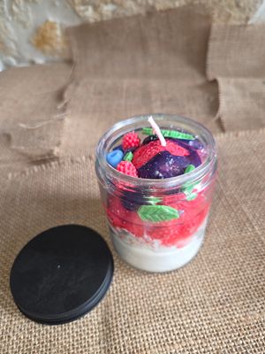 Glass Candle Berry Ice Cream mit Duft