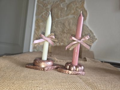 Candle &amp; Holder verschiedene Farben und Formen Duft Vanille