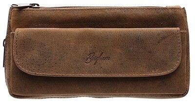 Brigham Vintage Brown Leather Combo Pouch Brigham Vintage Brown Leather Combo Pouch