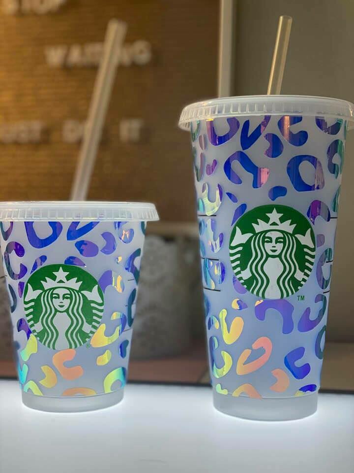 STARBUCKS LEOPARD PRINT MOMMY AND ME CUP