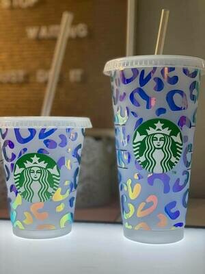 STARBUCKS LEOPARD PRINT MOMMY AND ME CUP