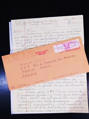Patrick Kearney letter and envelope set