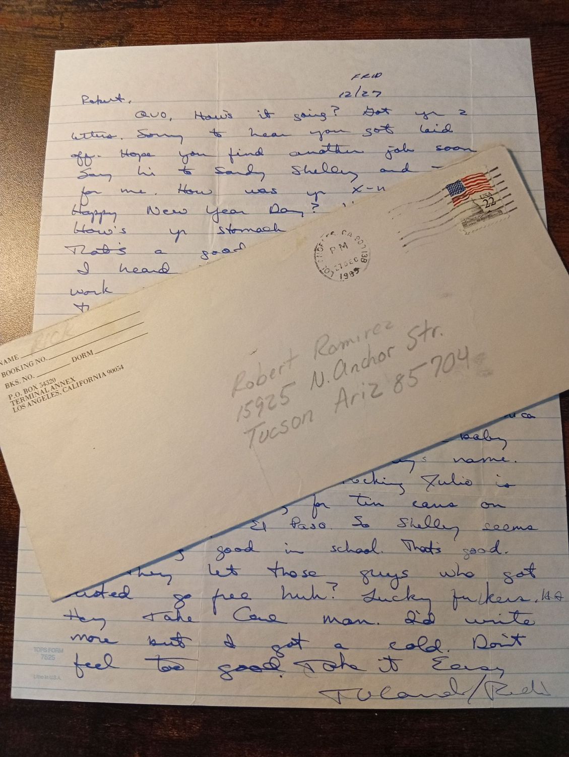 Rare Richard Ramirez letter from 1985