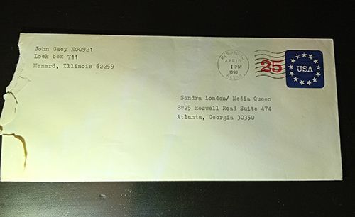 John Wayne Gacy envelope to Sondra London John Wayne Gacy envelope to Sondra London