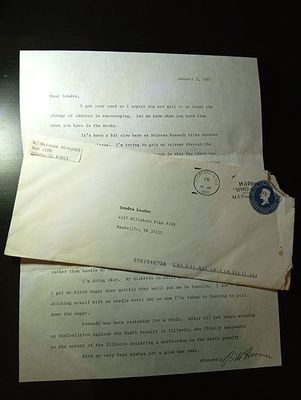 William Heirens letter and envelope to Sondra London William Heirens letter and envelope to Sondra London