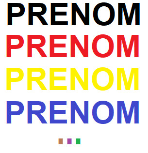 Prénom en flex (livré échenillé et prêt à poser)