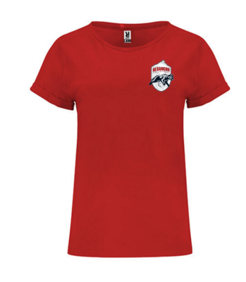 T-shirt Femme Coton Capri rouge BVB