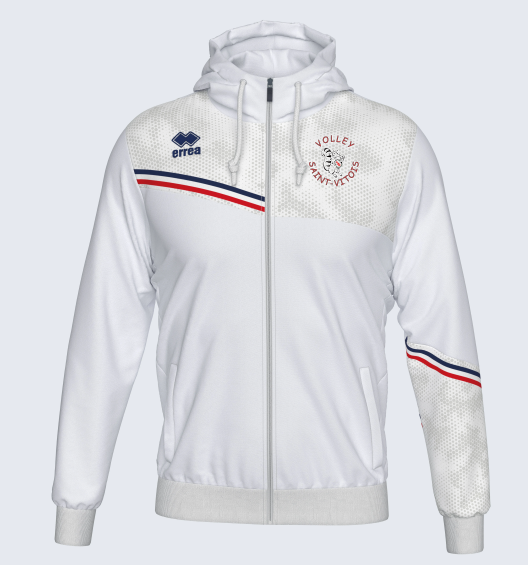 Veste à capuche Erreà DRAGOS BLANC VSV