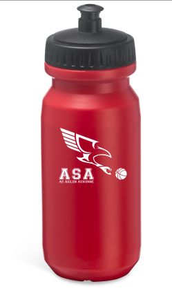 GOURDE ROUGE 620ml+ LOGO ASA