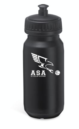 GOURDE NOIRE 620ml+ LOGO ASA