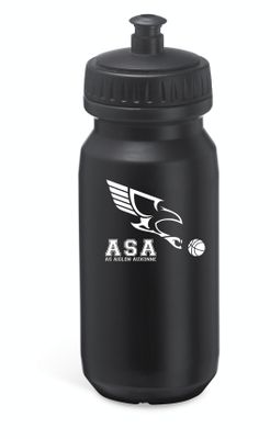 GOURDE NOIRE 620ml+ LOGO ASA