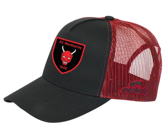 Casquette TRUCKER FILET NOIR/ROUGE ASM