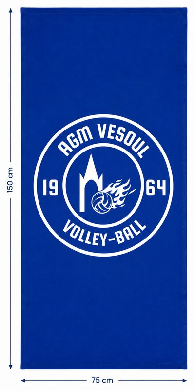 Serviette bleue AGM Vesoul Volley-Ball