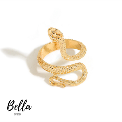 Lacquer snake ring- gold