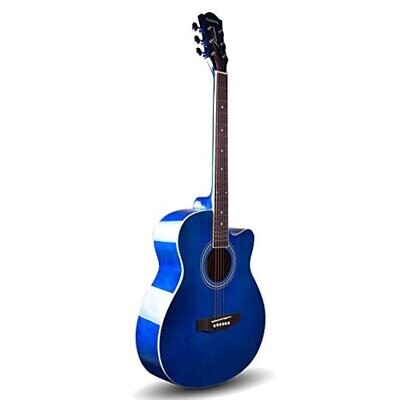 Kadence Frontier Series, Acoustic Guitar With/Wihtout EQ Die Cast Keys Combo (Bag,strap,strings and 3 picks) (Blue, Acoustic)