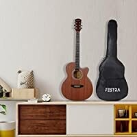 Festra R-40- Trussrod Acoustic Guitar Kit with Bag, Strap, One Pack Strings and Picks (Classic Brown)