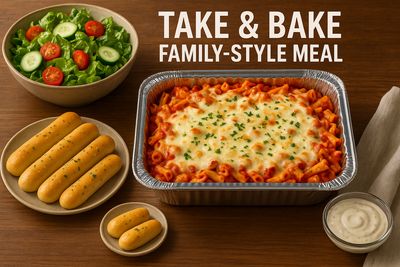 Take and Bake Family Meals (preorder deadline and pick-up days are different)