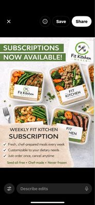 Weekly subscription boxes