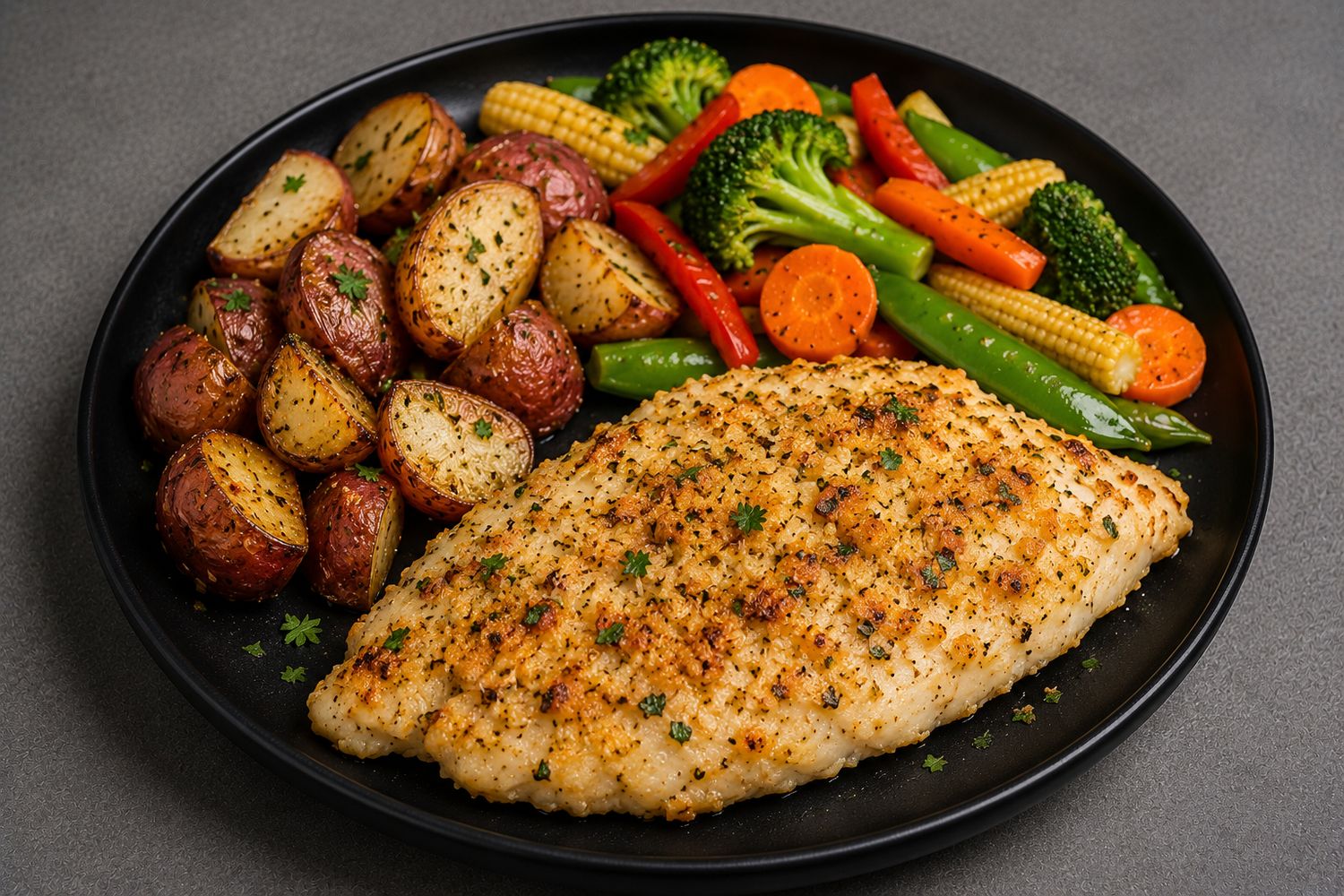 Garlic Parmesan Crusted Tilapia
