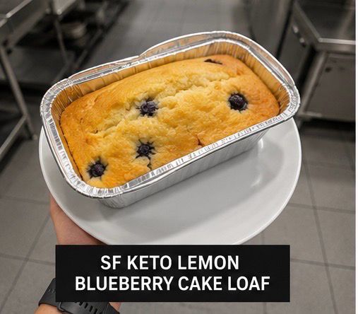 Lemon, Blueberry Loaf, Cake, Sugar-Free And Keto