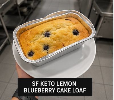 Lemon, Blueberry Loaf, Cake, Sugar-Free And Keto