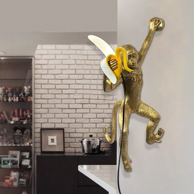 OuO Monkey Banana Wall Lamp Living Room / Bedroom