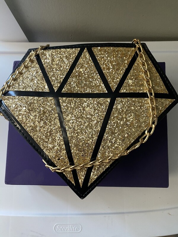 Royal Diamond Chain Purse Gold