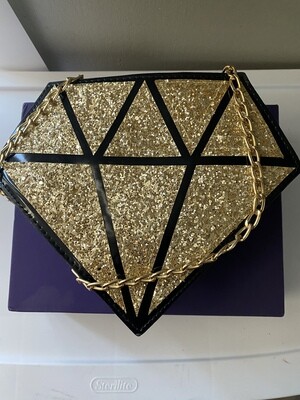 Royal Diamond Chain Purse Gold