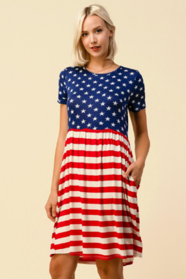 American flag swing dress