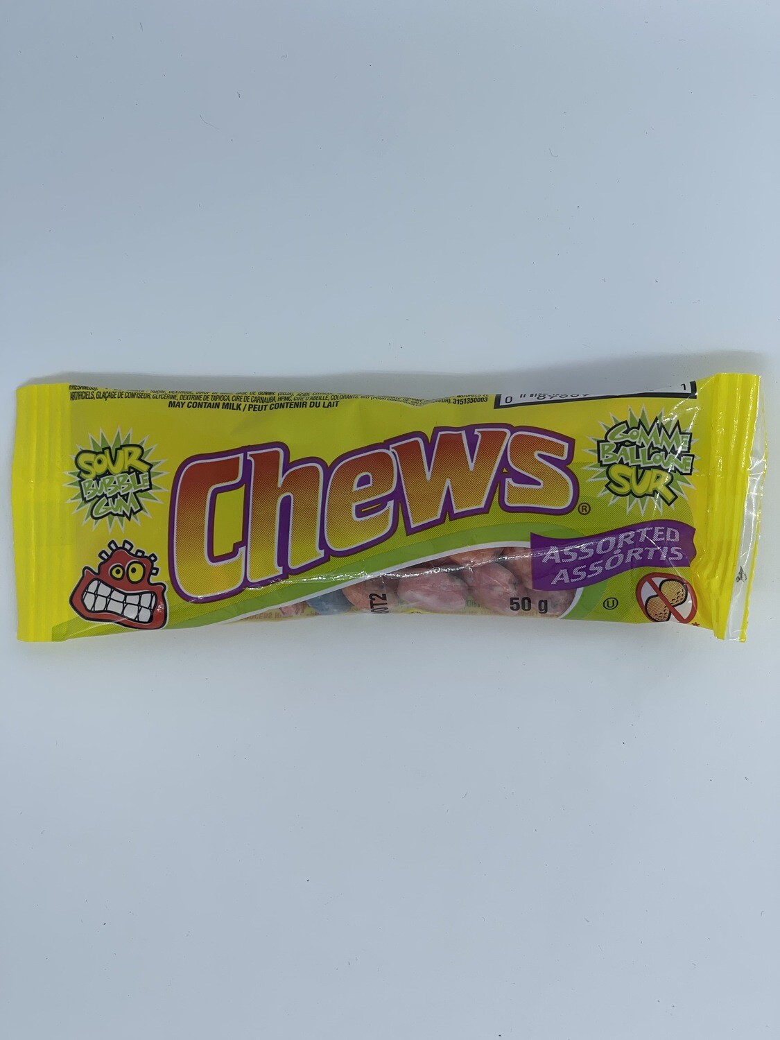 Chews Sour Bubble Gum