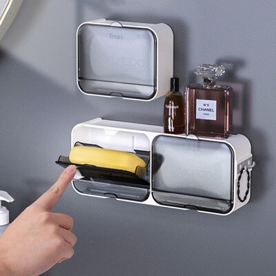 Soap Dishes With Cover Soap Box Tray Organizer Drain Soap Holder