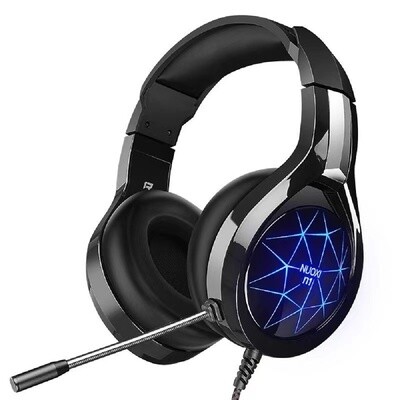 Wired Headphone With Mic For Game Deep Bass Noise Cancellations Earphone