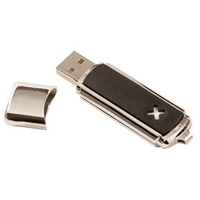 USB-флеш-карта, черная на серебристом, 2 Гб