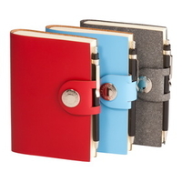 Книга для записей LEFA, линованная светло-синяя, с карандашом