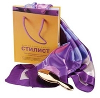 Подарочный набор "Ваш персональный стилист": книга "Ваш персональный стилист", щетка для волос "Gold", платок