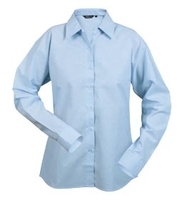 Рубашка женская с длинным рукавом EMBASSY голубая