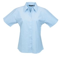Рубашка женская с коротким рукавом ELITE голубая