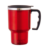 Термокружка, пластик, красная